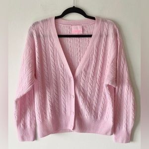 100% Cashmere Baby Pink Cardigan